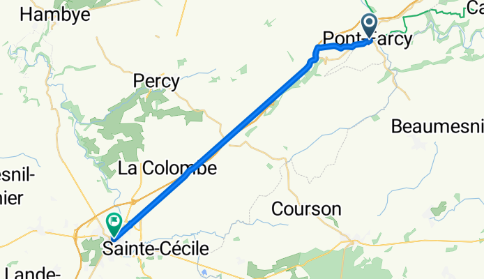 De 4 Route de Tessy, Pont-Farcy à 50 Rue Général Huard, Villedieu-les-Poêles