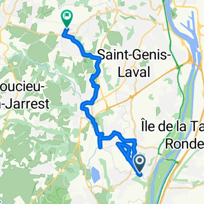 De 1055 Chemin de la Rossignole, Vernaison à 19 Avenue André Devienne, Chaponost