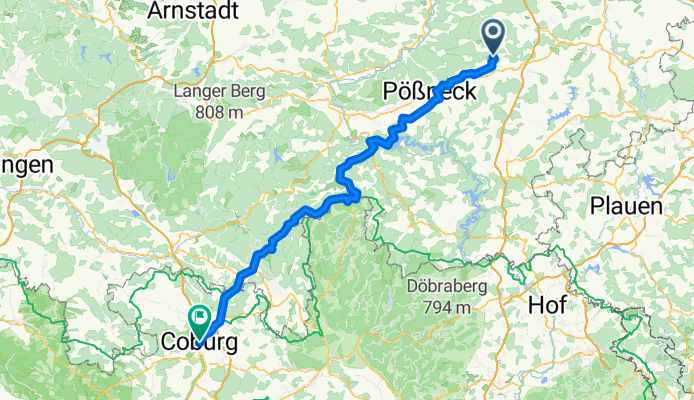 Alter Stadtweg, Neustadt an der Orla nach Steinweg 24, Coburg