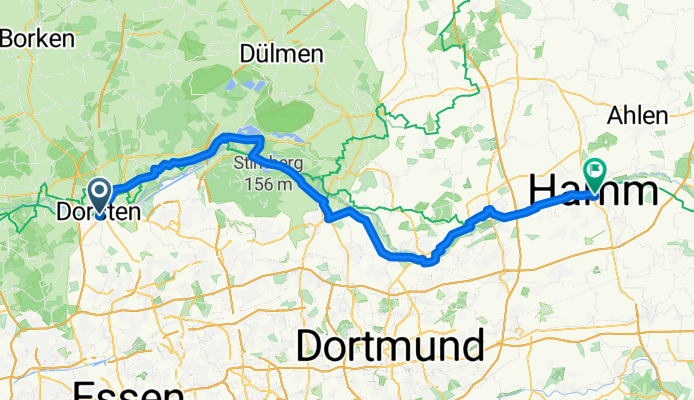2. Lipperoute: Dorsten - Haltern - Datteln - Waltrop - Lünen - Werne - Hamm