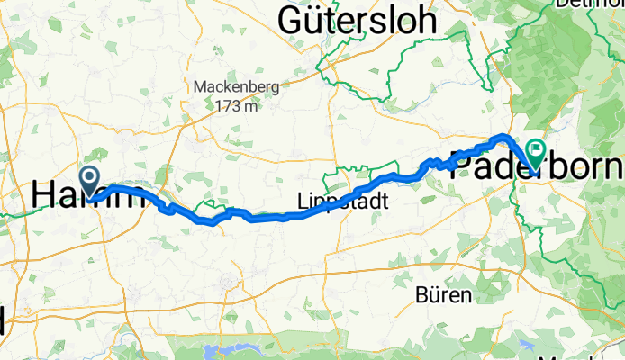 3. Lipperoute: Hamm - Lippetal - Lippstadt - Schloss Neuhaus - Paderborn