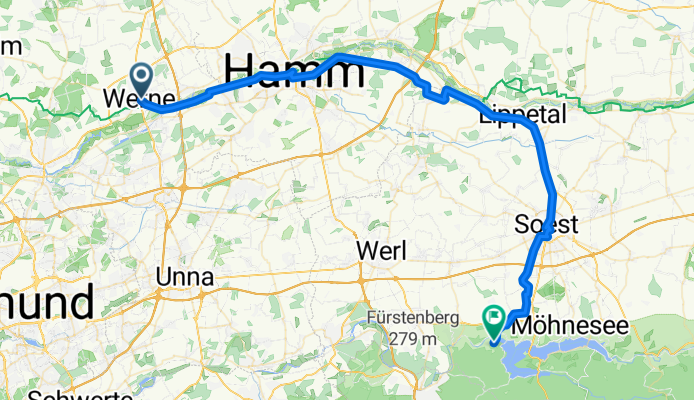 3. Lipperoute: Werne - Hamm - Lippetal - Soest - Möhnesee
