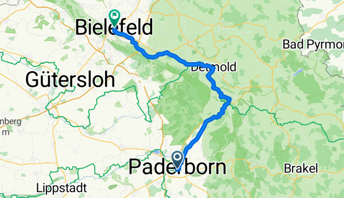4. Lipperoute: Paderborn - Bad Lippspringe - Horn - Detmold - Bielefeld