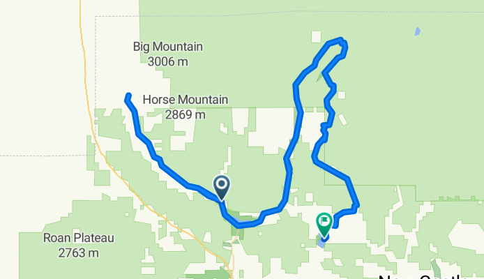 Route from 2800–3746 W Rifle Creek Rd, Rifle