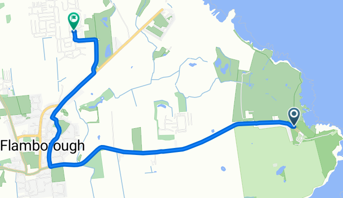 Lighthouse Road, Flamborough, Bridlington to Thornwick Bay Holiday Village, N Marine Rd, Bridlington