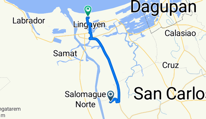 Unnamed Road, San Carlos City to Unnamed Road, Lingayen