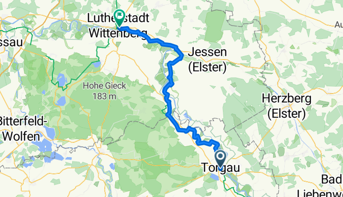 Torgau nach Wittenberg