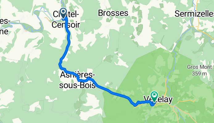 Clamecy on Nivernais Canal to Vezeley