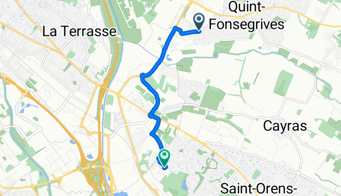 De 14–18 Rue des Tournesols, Quint-Fonsegrives à 22 Rue des Vignes, Saint-Orens-de-Gameville
