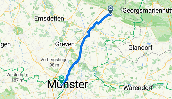 Wielandstraße 11, Lengerich nach Schreiberstraße 2, Münster