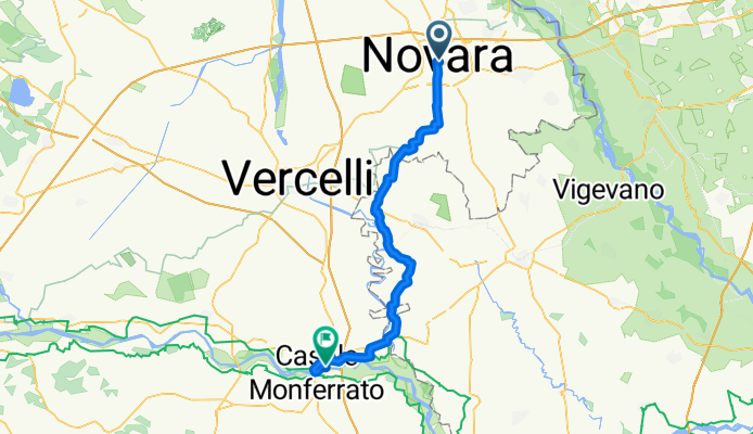 Route von Via Fratelli Rosselli 1/C, Novara