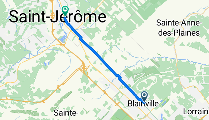 De 1001 Ch du Plan-Bouchard, Blainville à 324–340 Rue Parent, St-Jérôme