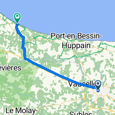 15 Rue Royale, Bayeux nach 10–12 Avenue de la Libération, Saint-Laurent-sur-Mer