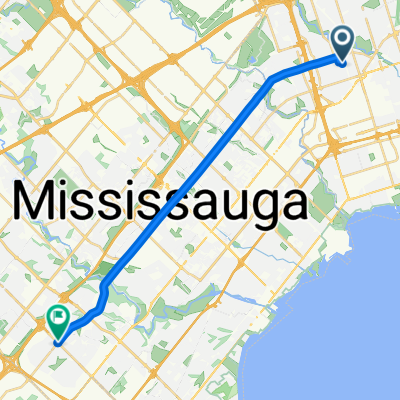 96 Ashbourne Dr, Etobicoke to Winston Churchill Blvd, Mississauga