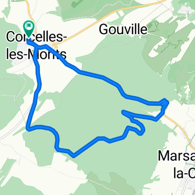 De Impasse du Lavoir 1, Corcelles-les-Monts à Impasse du Lavoir 1, Corcelles-les-Monts