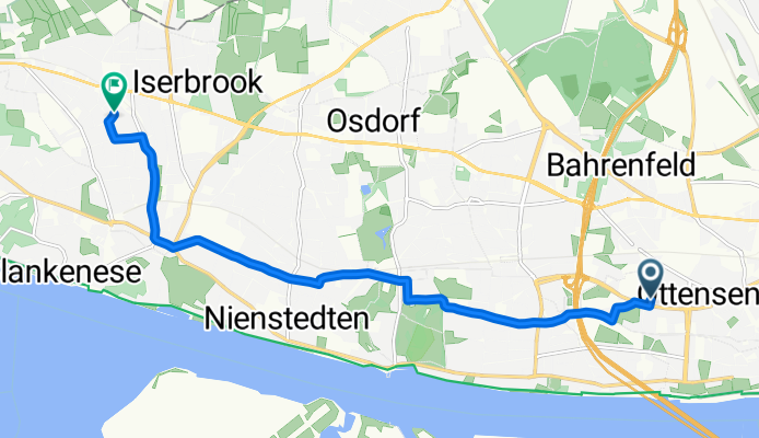 Behringstraße 102, Hamburg nach Siebenbuchen 57, Hamburg