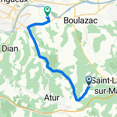 De Route Marguerite yourcenar 13, Boulazac Isle Manoire à Boulevard du Petit Change 213, Boulazac Isle Manoire