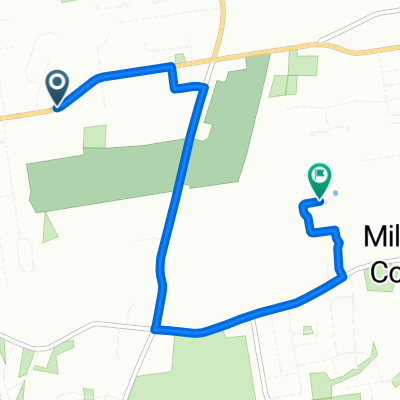 Route from 536 Springfield St, Wilbraham