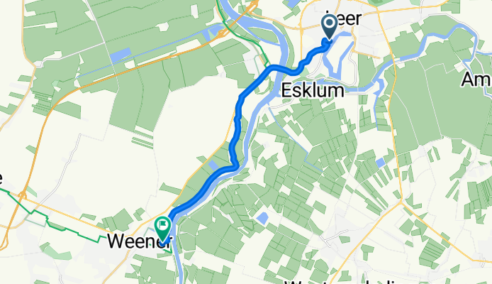 Königstraße 1A, Leer nach Am Erholungsgebiet 4, Weener