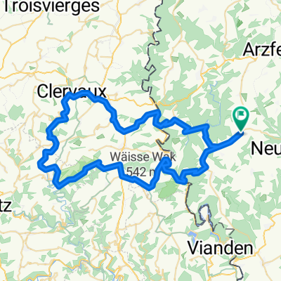 Mooie fietsronde langs Cervaux vanuit Karlshausen naar het westen (Luxemburg)