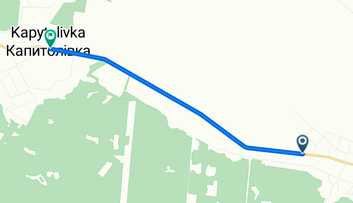 От О-211437, Червоний Оскіл до О-211437, Капитолівка