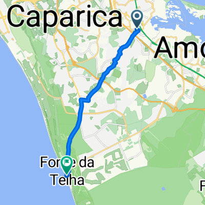 Rua da Cidade de Lisboa 1, Corroios to Rua Edoardo LuÃs 253–269, Costa de Caparica