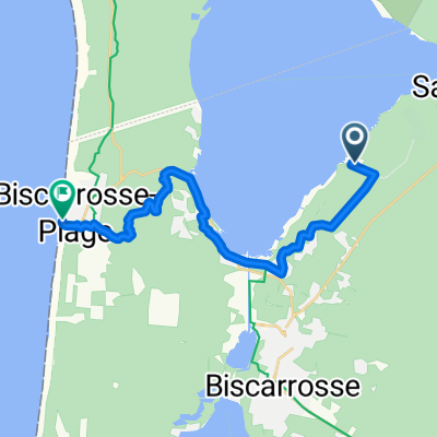 Itinéraire à partir de Route de la Rive, Biscarrosse