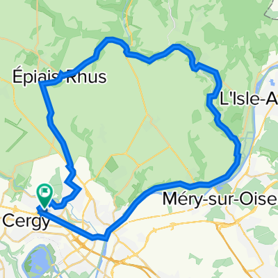 De Rue des Bleuets 12, Osny à Rue des Bleuets 7, Osny
