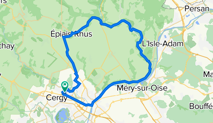 De Rue des Bleuets 12, Osny à Rue des Bleuets 7, Osny