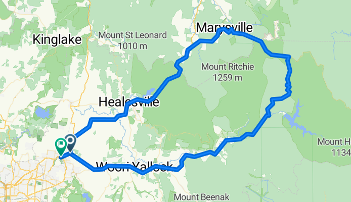 Lilydale - Warburton - Marysville - Healsville - Lilydale