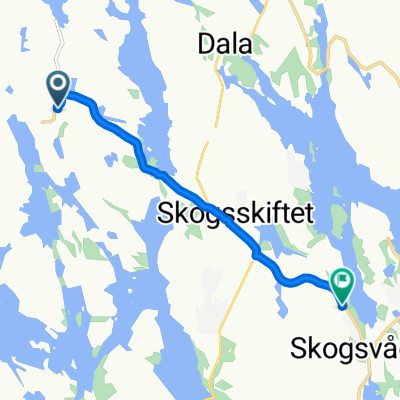 Kallestadvegen 18 do Austre Sundvegen 139