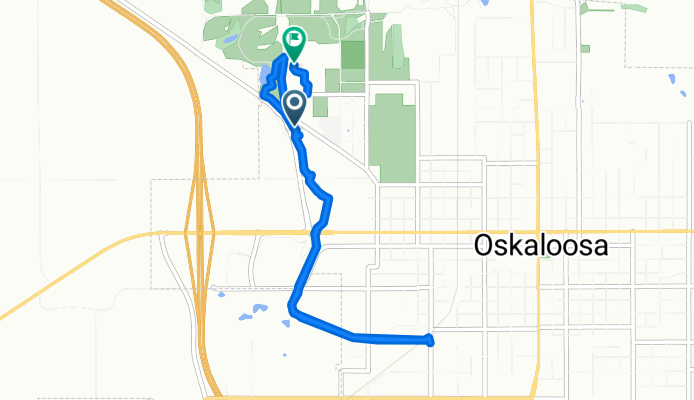 Route from 1718 Pella Ave, Oskaloosa