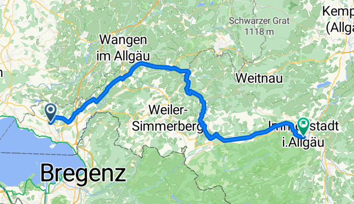 Lindau (Bodensee) nach Im Stillen 3, Immenstadt im Allgäu