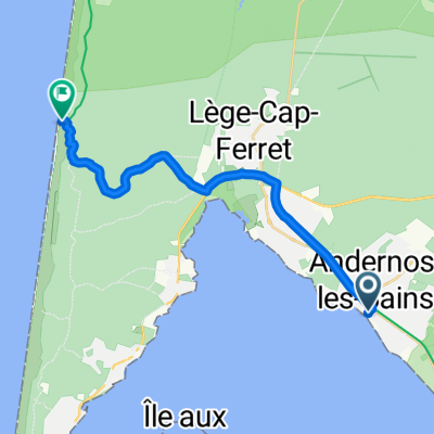 Itinéraire à partir de 9 Rue Camille Rongier, Andernos-les-Bains