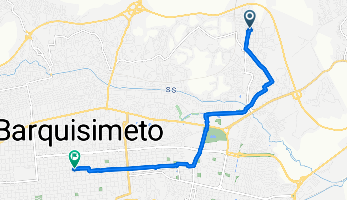 De Unnamed Road, Barquisimeto a Carrera 22, Barquisimeto