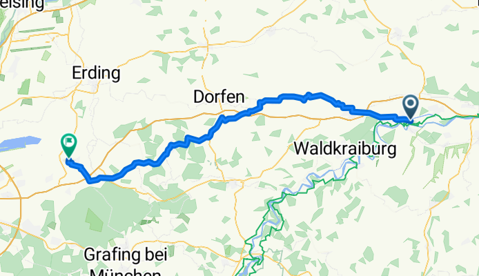 Probststraße 2, Mühldorf am Inn nach Lilienthalstraße 2, Markt Schwaben