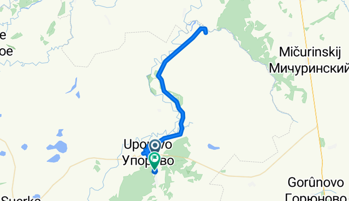 От улица Механизаторов 28А, Упорово до улица Дружбы 7, Упорово