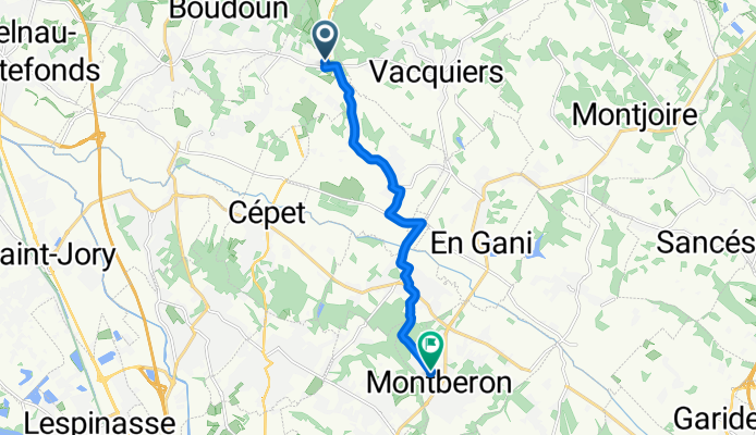 De 121 Route de Villemur, Villeneuve-lès-Bouloc à 4 Impasse Saint-Paul, Montberon
