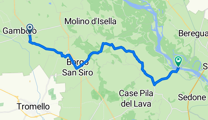 Da Via Lomellina 48–50, Gambolò a SP185, Bereguardo