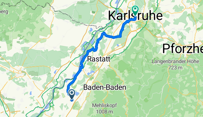 Karlstraße 10, Bühl nach Karl-Friedrich-Straße 11, Karlsruhe