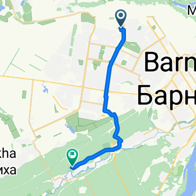 От улица Эмилии Алексеевой, 60В, Барнаул до Байкальская улица, 47, Барнаул