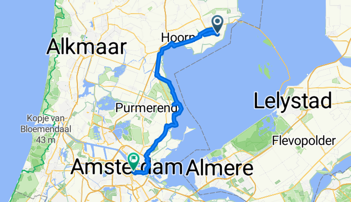 Route from Vierkant 26, Venhuizen