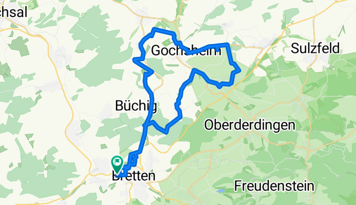 Bretten - Oberacker - Gochsheim - Flehingen - Bauerbach - Bretten