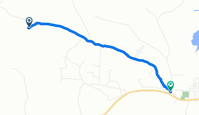 Rota para Estrada para Lagoa das Esperas, Ribeirópolis