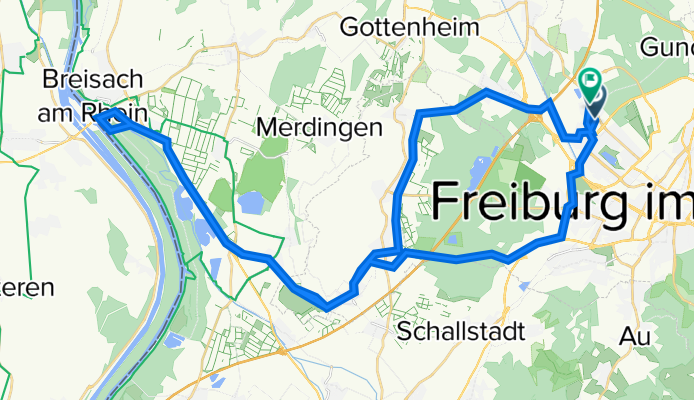 Auwaldstraße 47, Freiburg im Breisgau nach Auwaldstraße 44, Freiburg im Breisgau