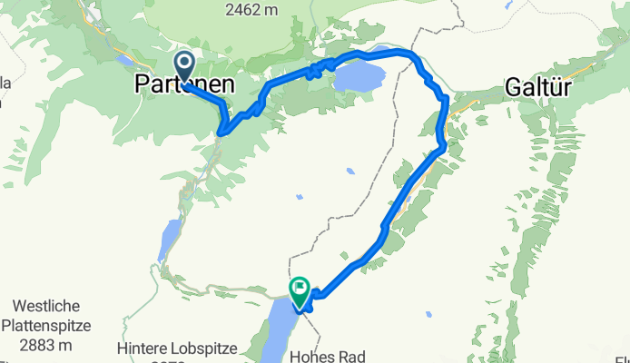 Hoch. Partenen Silveretta Stausee