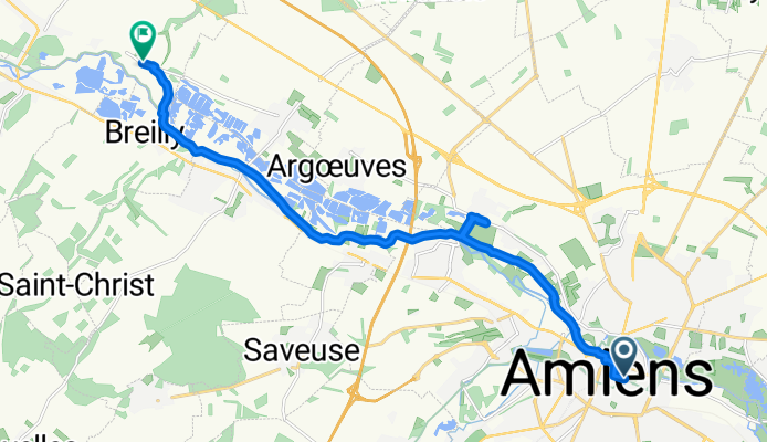 De Rue Dusevel 13, Amiens à D191 2, La Chaussée-Tirancourt