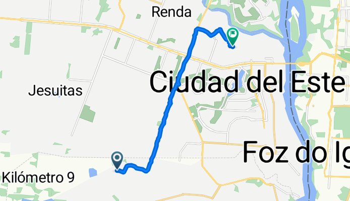 De Unnamed Road, Ciudad del Este a Tte. Fariña, Ciudad del Este