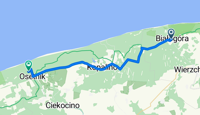 Route from Abrahama, Białogóra