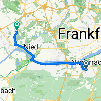 Adolf-Miersch-Straße 14, Frankfurt am Main nach Katharina-Petri-Straße 7–11, Frankfurt am Main